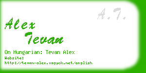 alex tevan business card